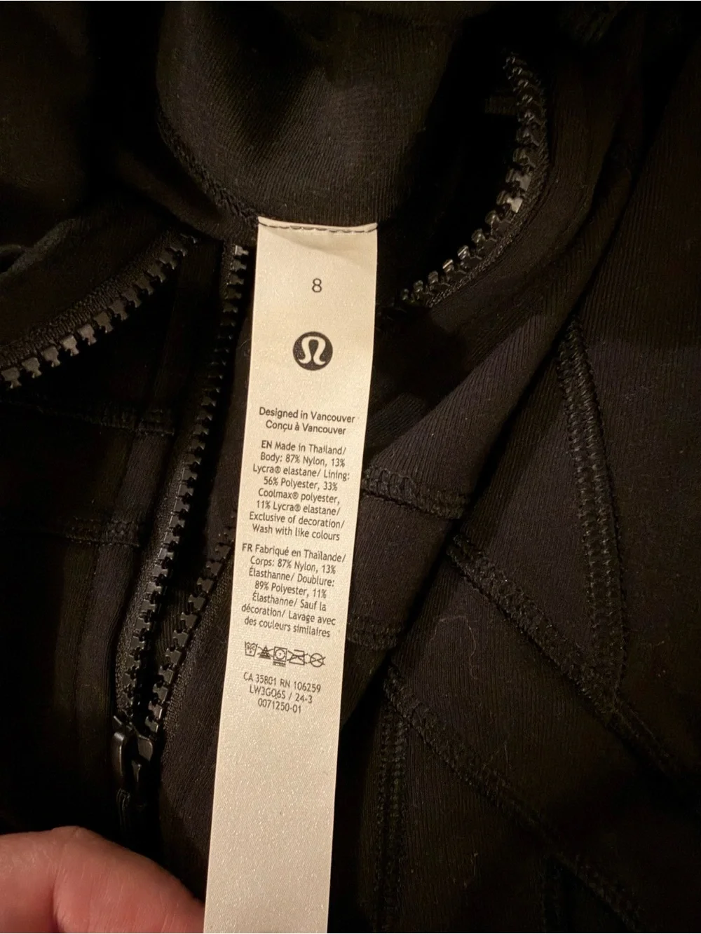 Black Lululemon align jacket size 8